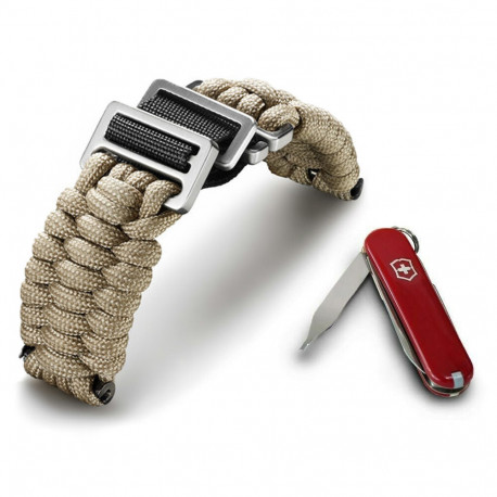 Ремешок INOX паракорд + нож Victorinox V.60025