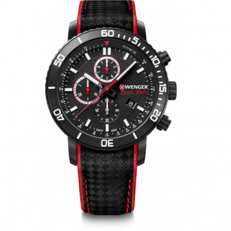 Чоловічий годинник Wenger ROADSTER Black Night Chrono W01.1843.109
