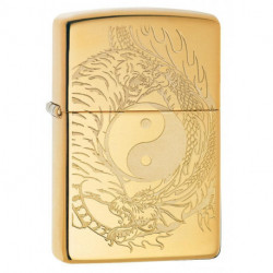 Запальничка Zippo Classic Tiger and Dragon Design High Polish Brass 49024