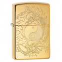Запальничка Zippo Classic Tiger and Dragon Design High Polish Brass 49024