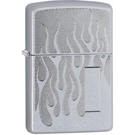 Зажигалка Zippo Classic Zippo Logo Design Satin Chrome Zp29910