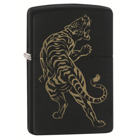 Запальничка Zippo Classic Tiger Design Black Matte Zp29924