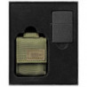 Запальничка Zippo Classic Black Cracle з зел. чохлом Zp49400