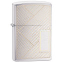Запальничка Zippo Classic PF20 Diagonal Stripes Design Brushed Chrome Zp49209