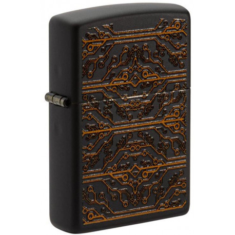 Зажигалка Zippo Classic 21PFSPR Circuit Pattern Black Matte Zp49572