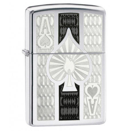 Зажигалка Zippo Classic Ace High Polish Chrome Zp24196