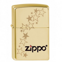 Запальничка Zippo Classic Stars High Polish Brass Zp254b.861