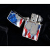 Запальничка Zippo Classic Flag & Dog Tags High Polish Chrome Zp28291