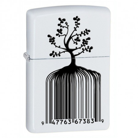 Запальничка Zippo Classic Identity Tree Barcode White Matte Zp28296