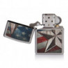 Зажигалка Zippo Classic Retro Star Brushed Chrome Zp28653