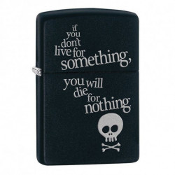 Запальничка Zippo Classic Live For Something Black Matte Zp29091