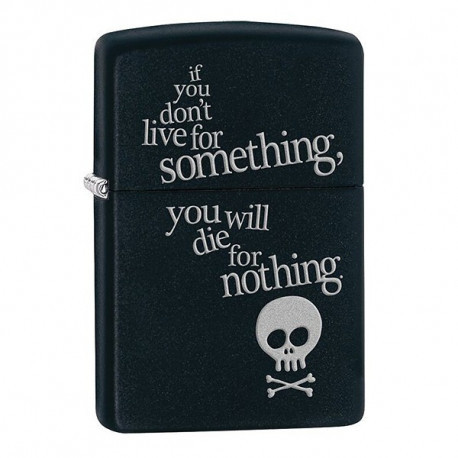 Запальничка Zippo Classic Live For Something Black Matte Zp29091