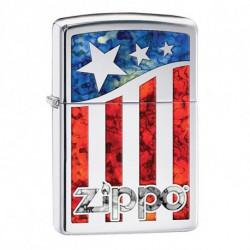 Запальничка Zippo Classic US Flag High Polish Chrome Zp29095