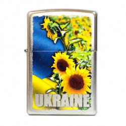 Запальничка Zippo Classic Ukraine Sunflower Field Satin Chrome Zp205usf