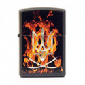 Зажигалка Zippo Classic Ukraine Coat Of Arms On Fire Black Matte Zp218coa