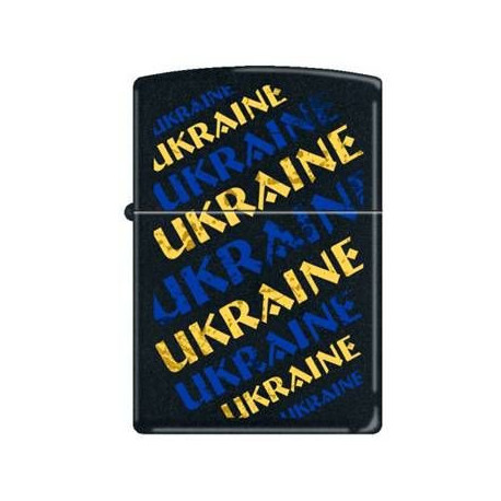 Зажигалка Zippo Classic Ukraine Grunge Black Matte Zp218ug