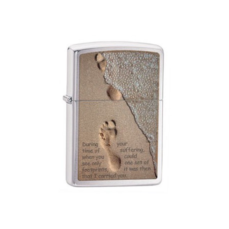 Запальничка Zippo Classic Footprints In Sand Brushed Chrome Zp28180