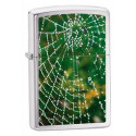 Зажигалка Zippo Classic Spider Web Rain Drops Brushed Chrome Zp28285