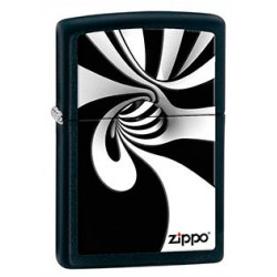 Запальничка Zippo Classic Spiral Black/White Black Matte Zp28297