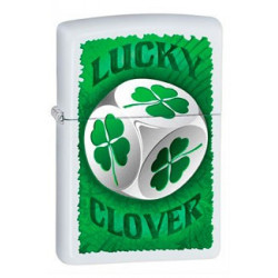 Запальничка Zippo Classic Clover Dice White Matte Zp28298