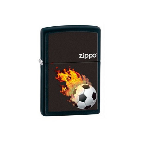 Зажигалка Zippo Classic Soccer Flames Black Matte Zp28302