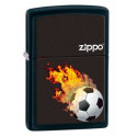 Зажигалка Zippo Classic Soccer Flames Black Matte Zp28302