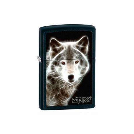 Запальничка Zippo Classic White Wolf Black Matte Zp28303