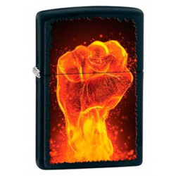 Запальничка Zippo Classic Fire Fist Black Matte Zp28308
