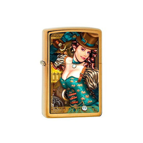 Запальничка Zippo Classic Industrial Machinery Lady Brushed Brass Zp28321