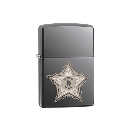 Зажигалка Zippo Classic Skull Badge Black Ice Zp28360