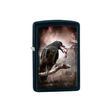 Зажигалка Zippo Classic Goth-Raven Eyeball Black Matte Zp28434