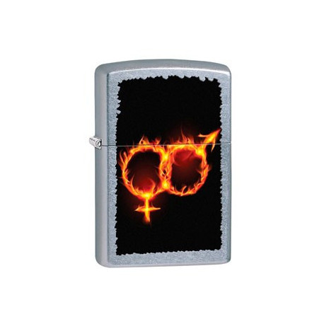 Зажигалка Zippo Classic Man Woman Fire Street Chrome Zp28446