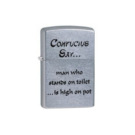 Запальничка Zippo Classic Confucius Say Toilet Pot Street Chrome Zp28459