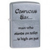 Запальничка Zippo Classic Confucius Say Toilet Pot Street Chrome Zp28459