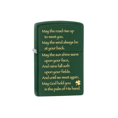 Запальничка Zippo Classic Irish Blessing Green Matte Zp28479