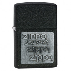Зажигалка Zippo Classic Pewter Emblem Black Crackle Zp363