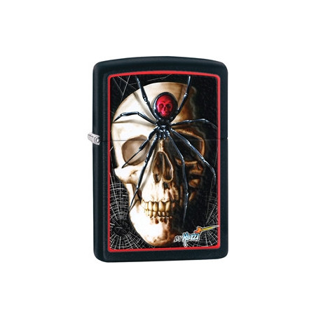 Запальничка Zippo Mazzi Skull & Spider Black Matte Zp28627