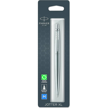Ручка шариковая Parker JOTTER XL Monochrome Grey CT BP блистер 12 736