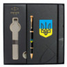Набір Parker IM UKRAINE Black GT RB Тризуб синьо-жовтий (ручка-ролер + блокнот Parker)