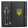 Набір Parker IM UKRAINE Black GT RB Тризуб (ручка-ролер + блокнот Parker)