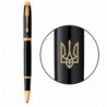 Набір Parker IM UKRAINE Black GT RB Тризуб (ручка-ролер + блокнот Parker)