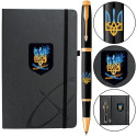 Набір Parker IM UKRAINE Black GT RB Палаючий Тризуб (ручка-ролер + блокнот Parker)
