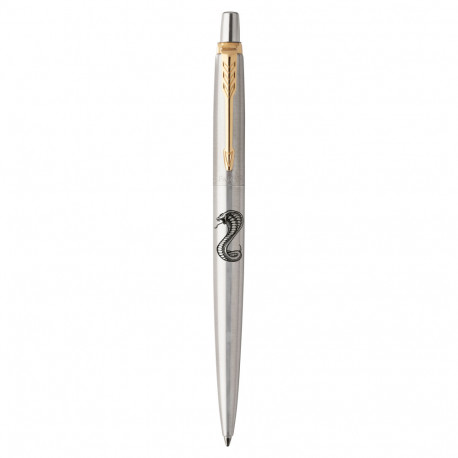 Ручка шариковая Parker JOTTER ZODIAC Stainless Steel GT BP Зеленая Змея 16032_Z401b