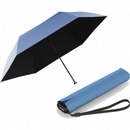 Зонт Knirps US.050 Ultra Light Slim Manual Light Blue Black UV Coating Kn95 0050 2200