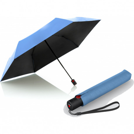 Зонт Knirps U.200 Ultra Light Duomatic Light Blue Black UV Coating Kn95 2200 2200