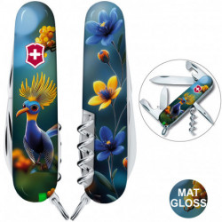 Складной нож Victorinox SPARTAN DESIGN Райская синяя птичка 1.3603.3.R2090pk