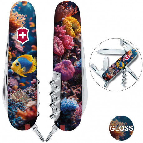 Складаний ніж Victorinox SPARTAN DESIGN Коралова рибка 1.3603.R2010pk