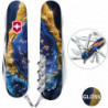 Складаний ніж Victorinox HUNTSMAN DESIGN Золотисто-блакитний кристал 1.3713.3.R2040pk