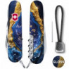 Складаний ніж Victorinox HUNTSMAN DESIGN Золотисто-блакитний кристал 1.3713.3.R2040pk