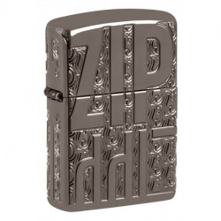 Запальничка Zippo Armor Reverse Carve Zippo Design Black Ice 46400